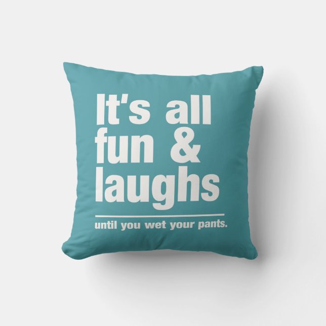 FUN & LAUGHS Custom Color throw Kissen (Vorderseite)
