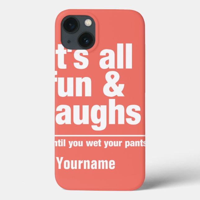 FUN & LAUGHS individuelle Name & Farb-Hüllen Case-Mate iPhone Hülle (Rückseite)