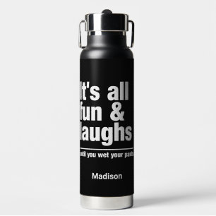 FUN & LAUGHS individuelle Name & Farbe Trinkflasche