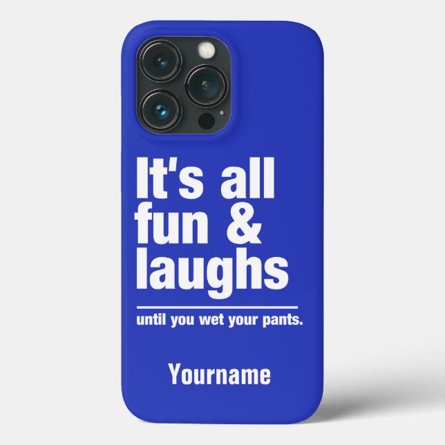 FUN & LAUGHS individuelle Name- und Farbtelefonfäl Case-Mate iPhone Hülle (Rückseite)