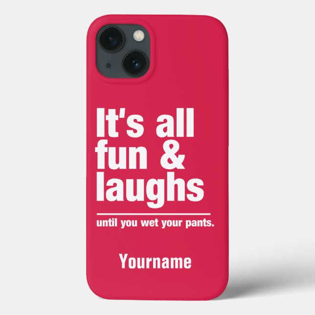 FUN & LAUGHS individuelle Name- und Farbtelefonfäl Case-Mate iPhone Hülle (Rückseite)