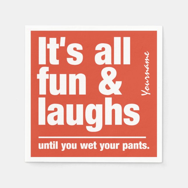 FUN & LAUGHS-Papierservietten Serviette (Vorderseite)