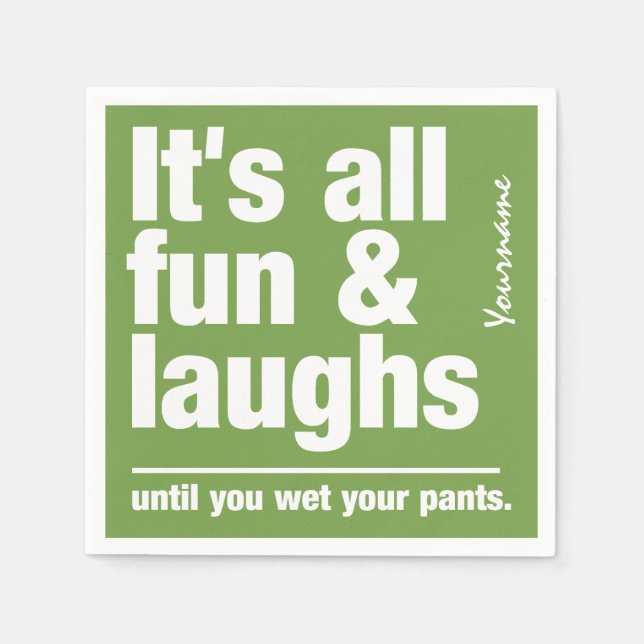 FUN & LAUGHS-Papierservietten Serviette (Vorderseite)
