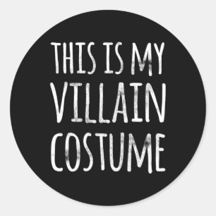 Fun Lazy Halloween DAS IST MEINE VILLAIN COSTUME Runder Aufkleber