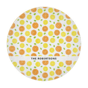 Fun Lemon, Orange und Traubenfrucht Personalisiert Schneidebrett