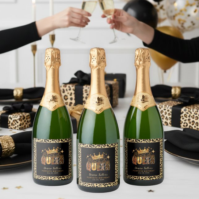 Fun Leopard Birthday Queen Forty Birthday (Von Creator hochgeladen)