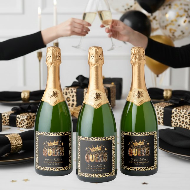 Fun Leopard Birthday Queen Sixty Birthday (Von Creator hochgeladen)