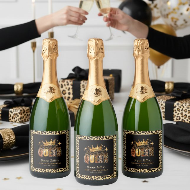 Fun Leopard Birthday Queen Thirty Birthday (Von Creator hochgeladen)