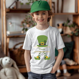 Fun Leprechaun Hat Design Anpassbarer Junge T-Shirt