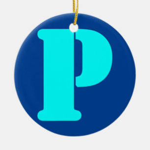 Fun Letter P Alphabet Teacher Kindergarten  Keramik Ornament