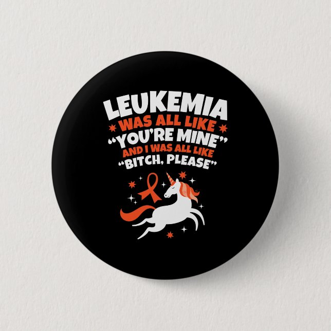Fun Leukämie Bitte binden Krebs kämpfen Survivo Button (Vorderseite)