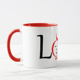 Fun Liebe Design-Charakter mit xoxo Tasse