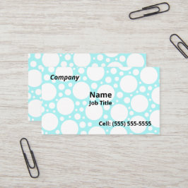 Fun Light Blue Polka Dot Business Cards Visitenkarte