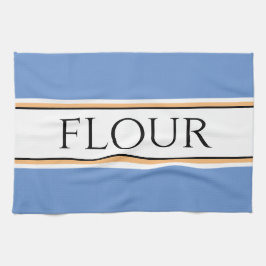 Fun Light Blue White Kitchen FLOUR Racing Streifen Geschirrtuch