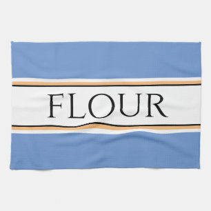 Fun Light Blue White Kitchen FLOUR Racing Streifen Geschirrtuch