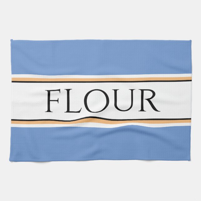 Fun Light Blue White Kitchen FLOUR Racing Streifen Geschirrtuch (Horizontal)