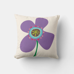 Fun Lila Daisy Pop Niedlich Summer Blume Muster Kissen