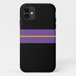Fun Lila Gelbe Streifen schwarzer Hintergrund Case-Mate iPhone Hülle