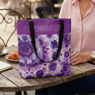 Fun Lila Violet Pink Batik Zirkel Art Muster