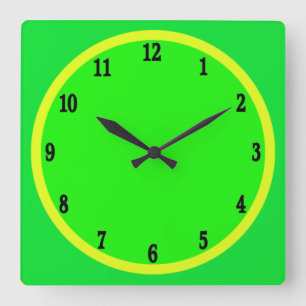 Fun Limon und Lemon Wall Clock Quadratische Wanduhr