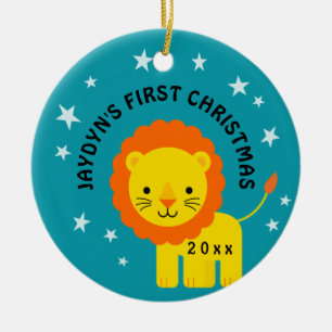 Fun Lion Baby's 1. Weihnachtsgeschenkkreis Keramik Ornament
