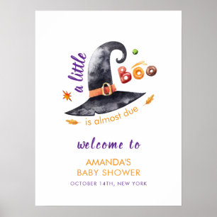 Fun Little Boo Witch Hat Fall Baby Dusche Willkomm Poster