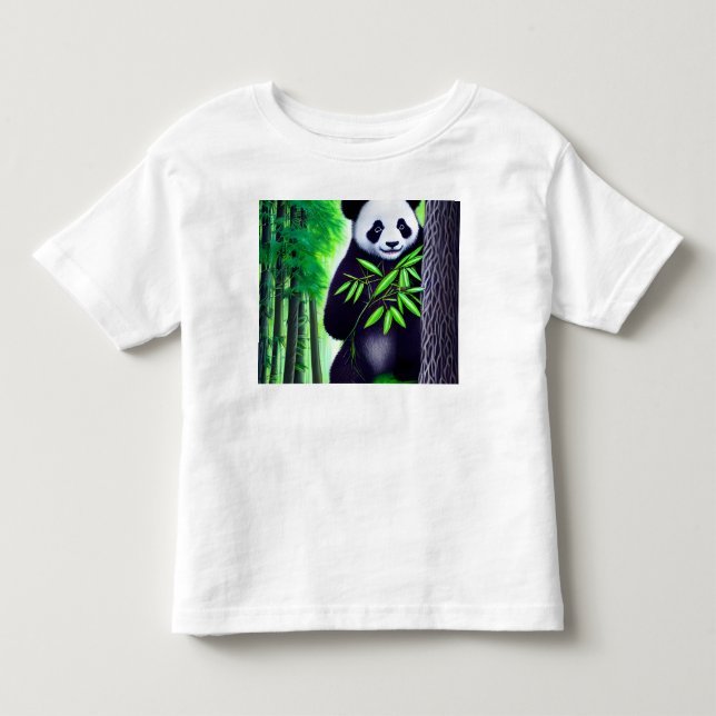 Fun Little Panda Bear Kleinkind T-shirt (Vorderseite)