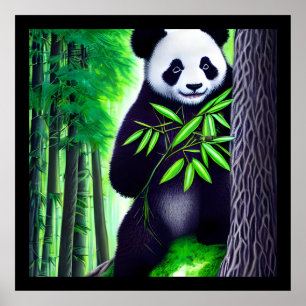Fun Little Panda Bear Poster