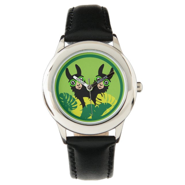 Fun Llama Alpaca Armbanduhr (Vorderseite)