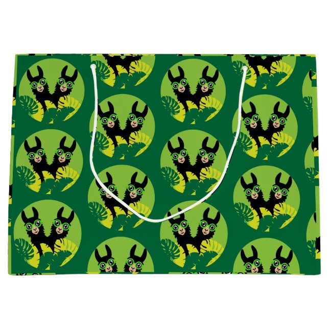 Fun Llama Alpaca Große Geschenktüte (Vorderseite)