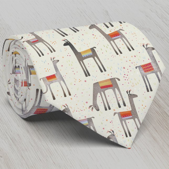 Fun Llama Alpaca Muster Krawatte (Fun llama pattern neck tie)