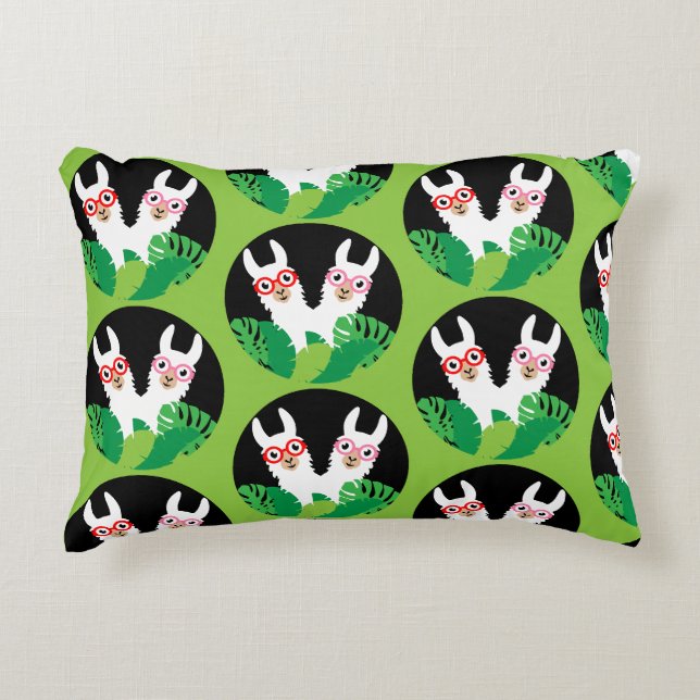Fun Llama Alpaca Zubehör Dekokissen (Vorderseite)