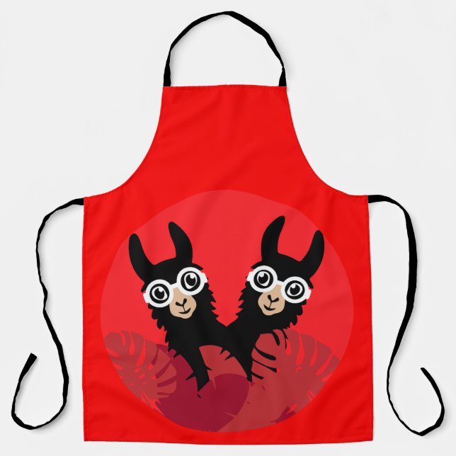 Fun Llama Alpaca Zubehör Schürze (Vorderseite)