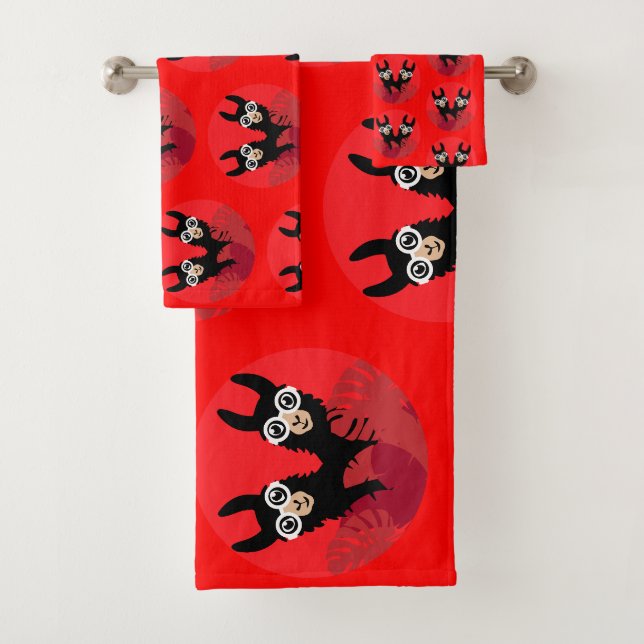 Fun Llama Alpaca Zuhause Badhandtuch Set (Insitu)