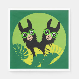 Fun Llama Alpaca Zuhause und Leben Serviette