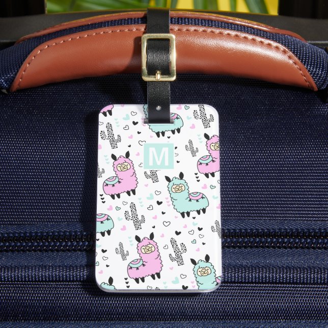Fun Llama Kids Travel Luggage Tag Gepäckanhänger (Vorderseite Insitu 2)
