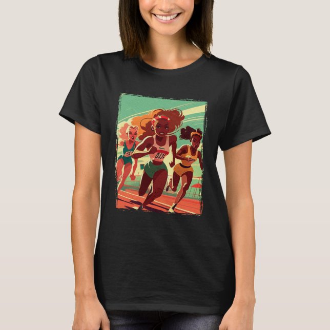 Fun Long Distance Female Runner Cross Country and  T-Shirt (Vorderseite)