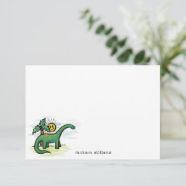 Fun Long Neck Dinosaurier Kinder Personalisierte N Dankeskarte