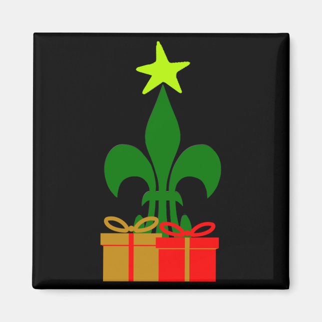 Fun Louisiana Christmas Tree Cajun New Orleans  Magnet (Vorne)