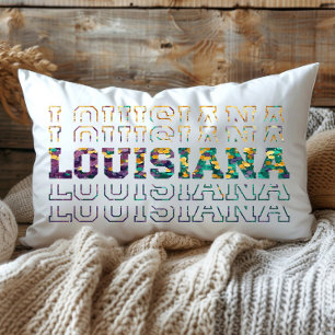 Fun Louisiana Lila Gold Green Lendenkissen