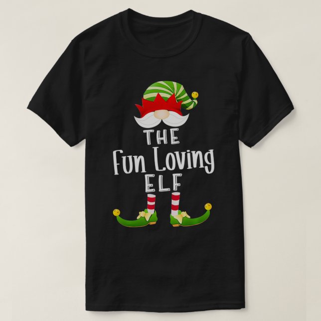 Fun Love Elf Gruppe Weihnachten Funny Pajama Party T-Shirt (Design vorne)