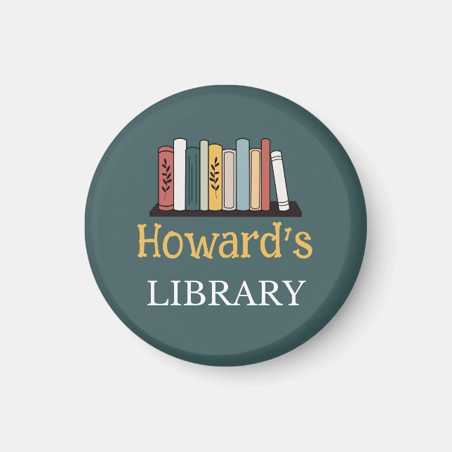 FUN! Magnet - Bibliothek - Personalisiert - Name h (Vorne)