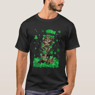 Fun Maine Coon Cat St Patrick's Day Irish Kleeblat T-Shirt