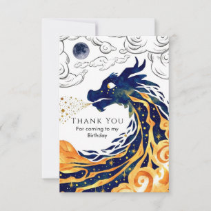 Fun Majestic Dragon Birthday Dankeskarte