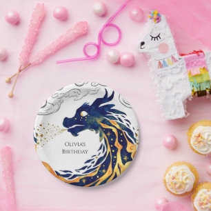 Fun Majestic Dragon Birthday Pappteller