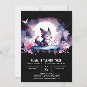 Fun Majestic Wolf Birthday Einladung