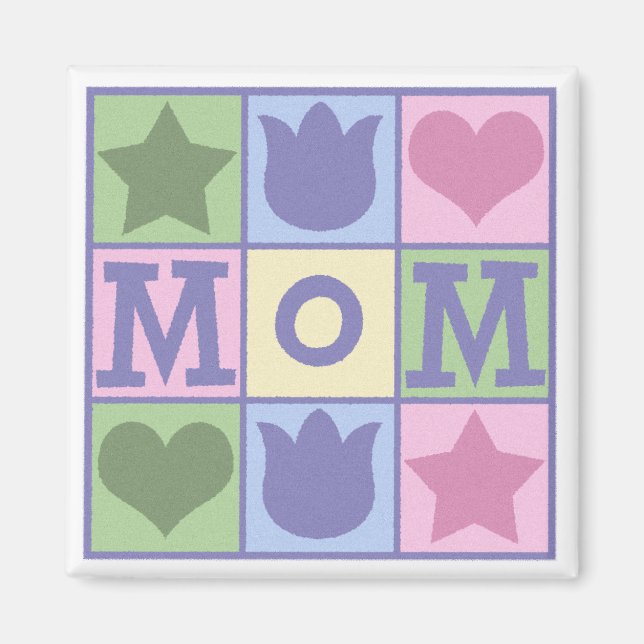 Fun Mama Quilt Square Magnet (Vorne)