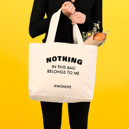 Fun Mama Text Momlife Fett Typografie Mama Geschen Jumbo Stoffbeutel