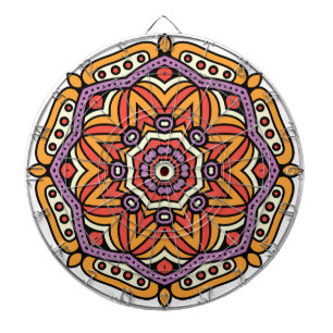 Fun Mandala Pattern Dartscheibe