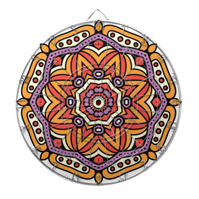 Fun Mandala Pattern Dartscheibe (vorne)